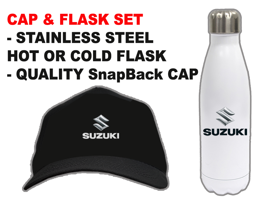 SUZUKI MOTORCYCLES CAP & FLASK