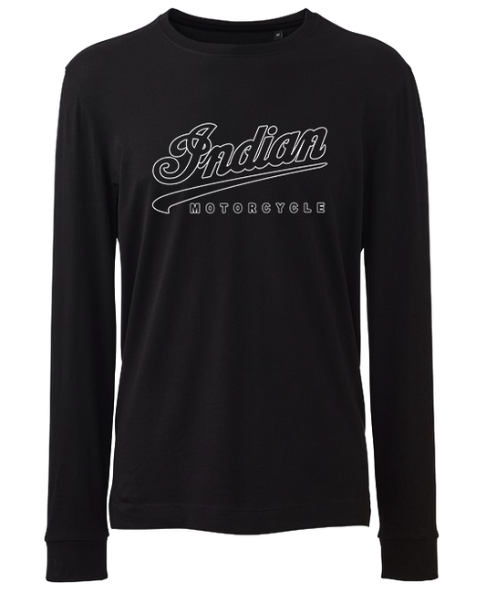 INDIAN Motorcycle Outline Logo Long Sleeve T Shirt up to 6XL