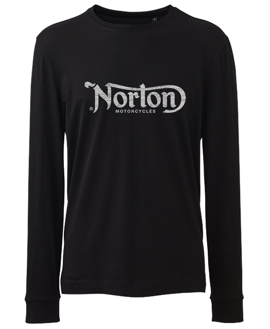 NORTON LETTERS Logo Long Sleeve T Shirt up to 6XL