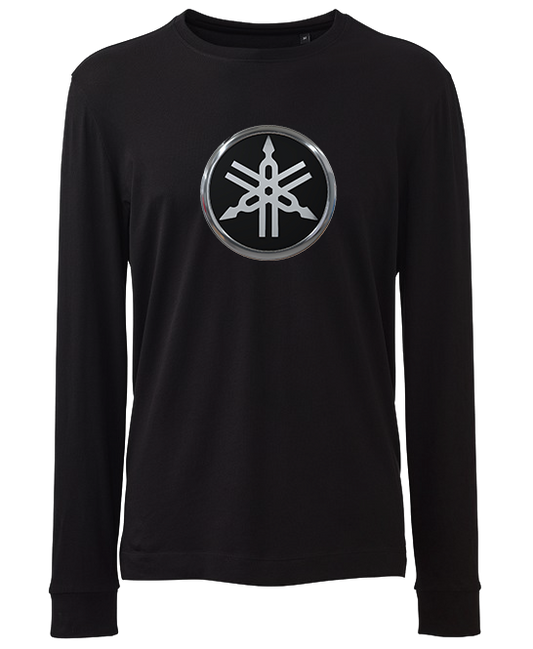 YAMAHA Motorcycle CHROME Logo Long Sleeve T Shirt up to 6XL