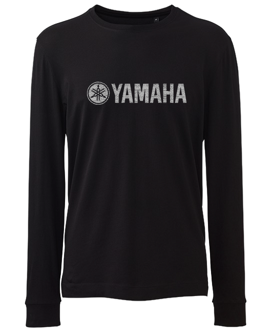 YAMAHA Motorcycle Distressed Logo Long Sleeve T Shirt up to 6XL