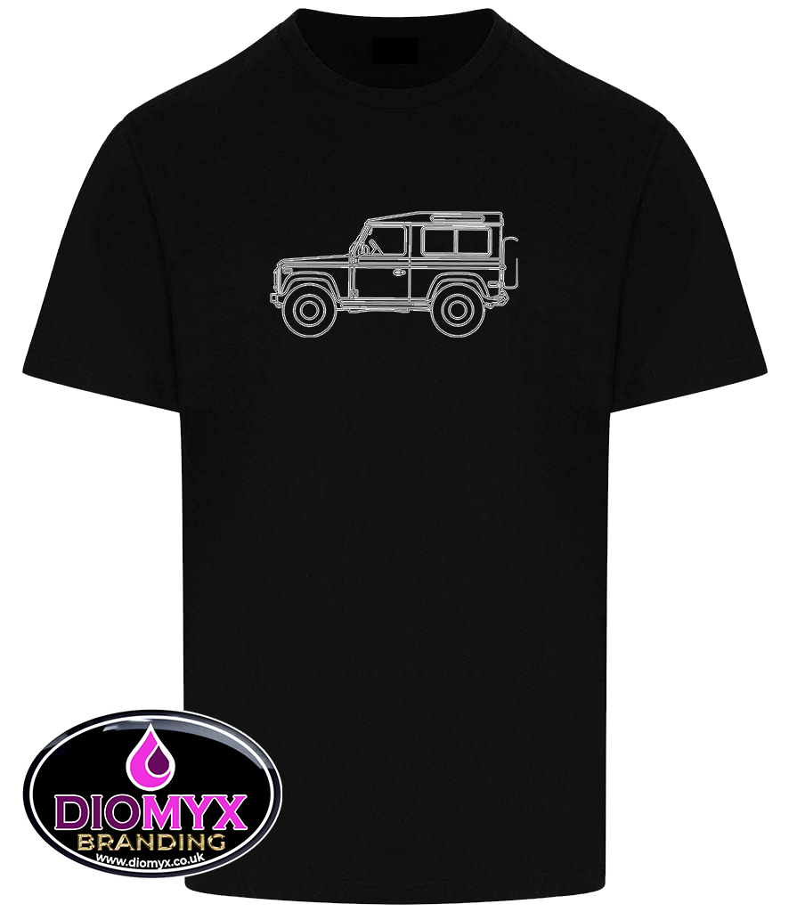 LAND ROVER OUTLINE DRAWING Logo T Shirt - up to 6XL