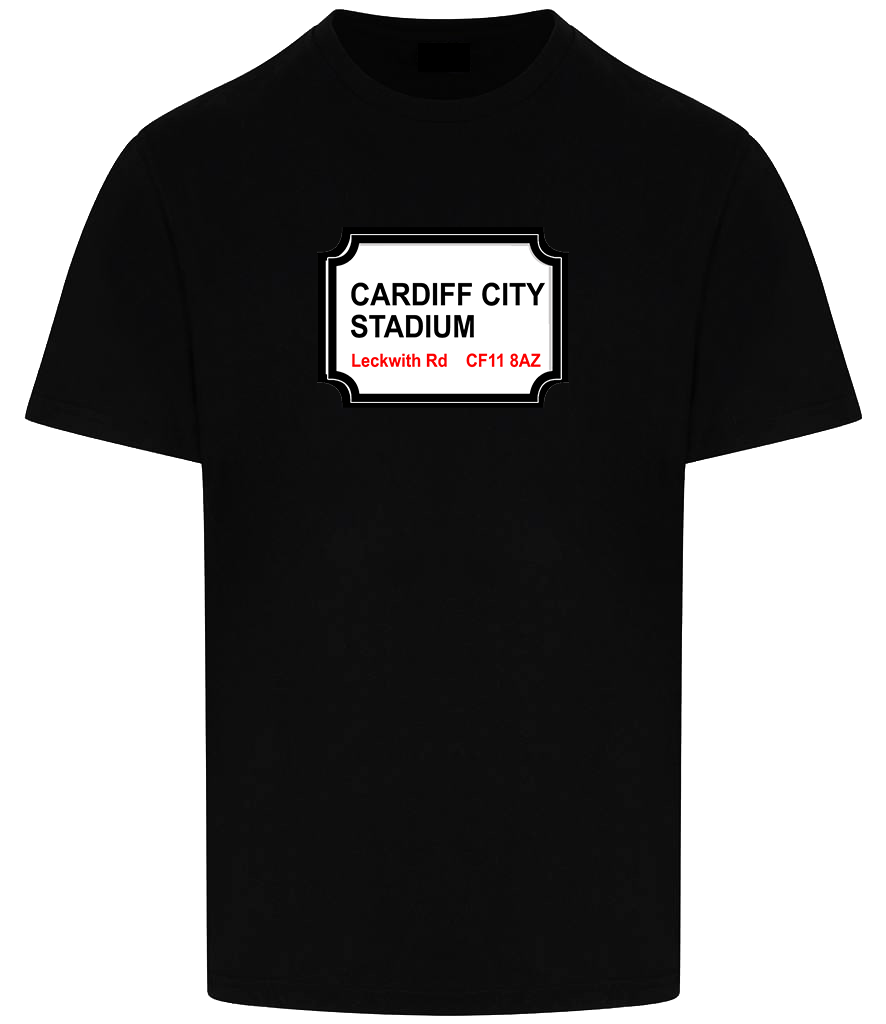 Cardiff City FC Leckwith Road Sign T Shirt (Square)
