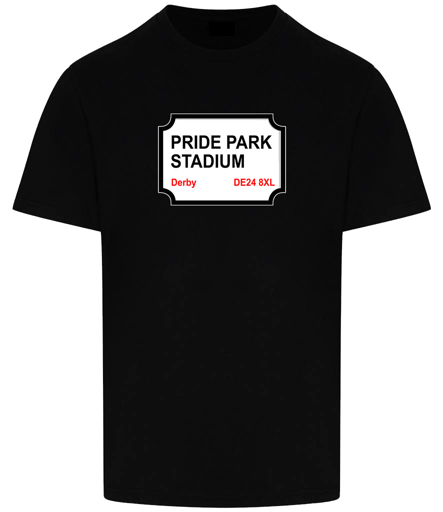 Derby County FC Pride Park Road Sign T Shirt (Square) – DIOMYX Branding