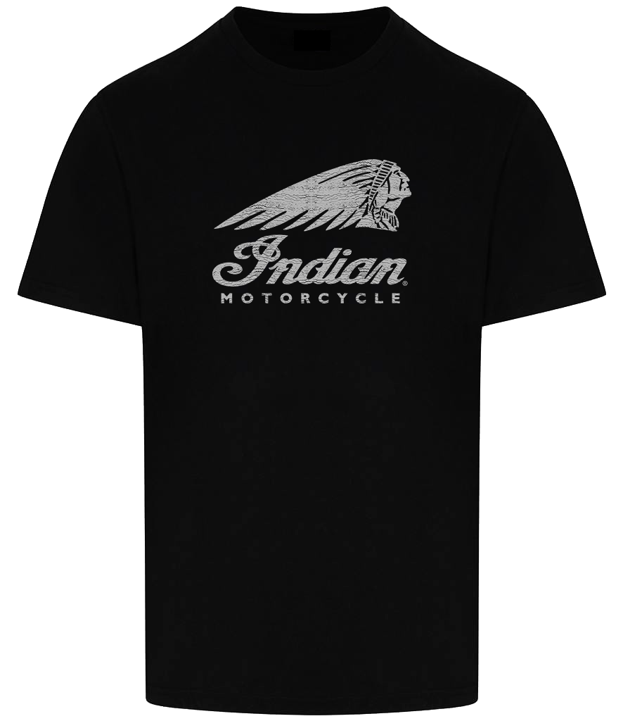 Indian Motorcycle Mono Aged Effect Logo T Shirt