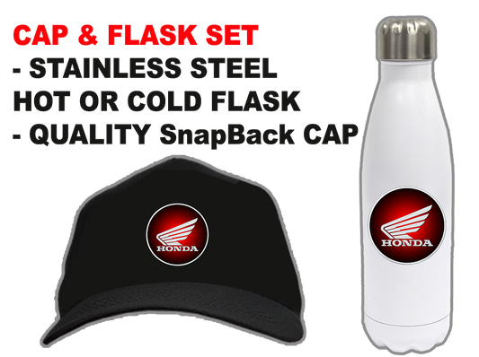 HONDA MOTORCYCLES CAP & FLASK