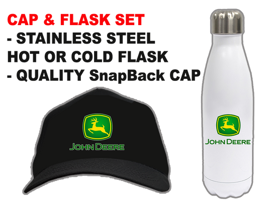 JOHN DEERE CAP & FLASK