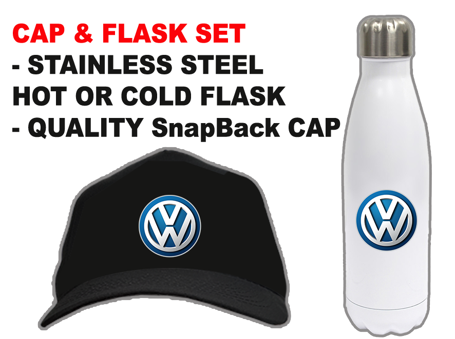 VW VOLKSWAGEN CARS CAP & FLASK